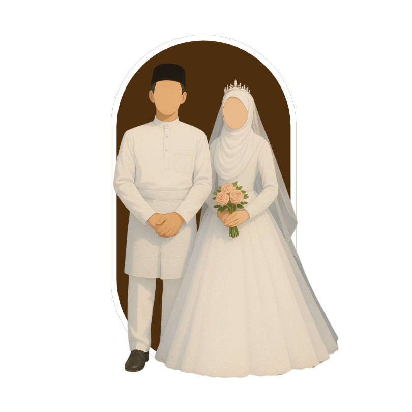 Ilustrasi kedua mempelai